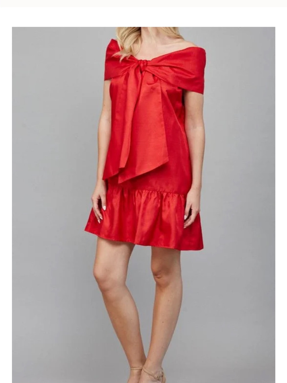 Fate Red Bow Mini Dress